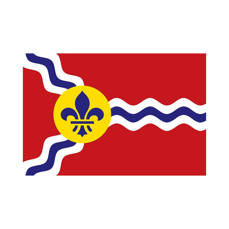 «St. Louis Flag» par Benton Park Prints - impression sur toile tendue, H 12 po x l 18 po x 1,5 po