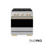 ZLINE Autograph 30 in. Marino Dual Fuel Range w/ DuoPro Cooktop in Black Steel & Bronze Accents-225679288-225679295