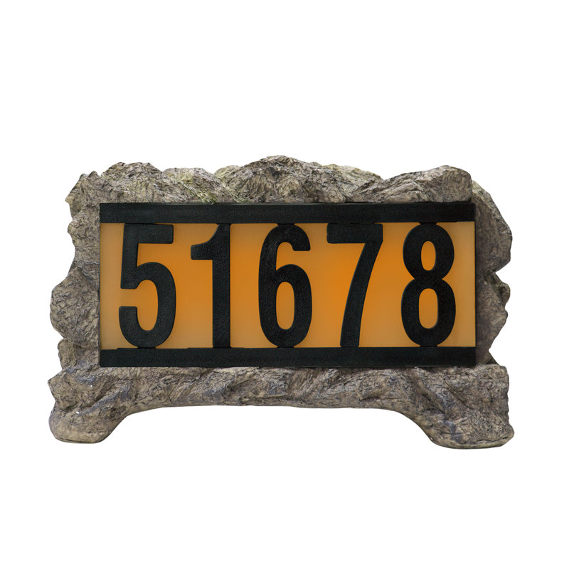 Panneau d'adresse solaire pour jardin de pelouse