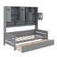Lit de jour simple en bois avec tiroirs-289461812