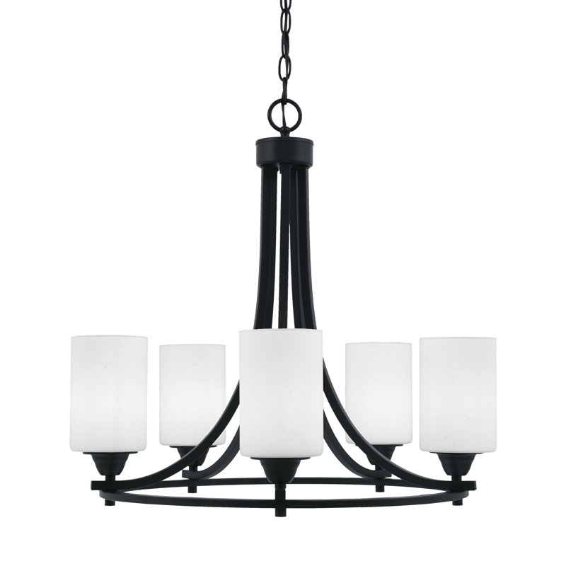 Paramount 5 Light Uplight Chandelier, White