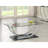 Chrome Rectangular U-Shaped Glass Top Coffee Table