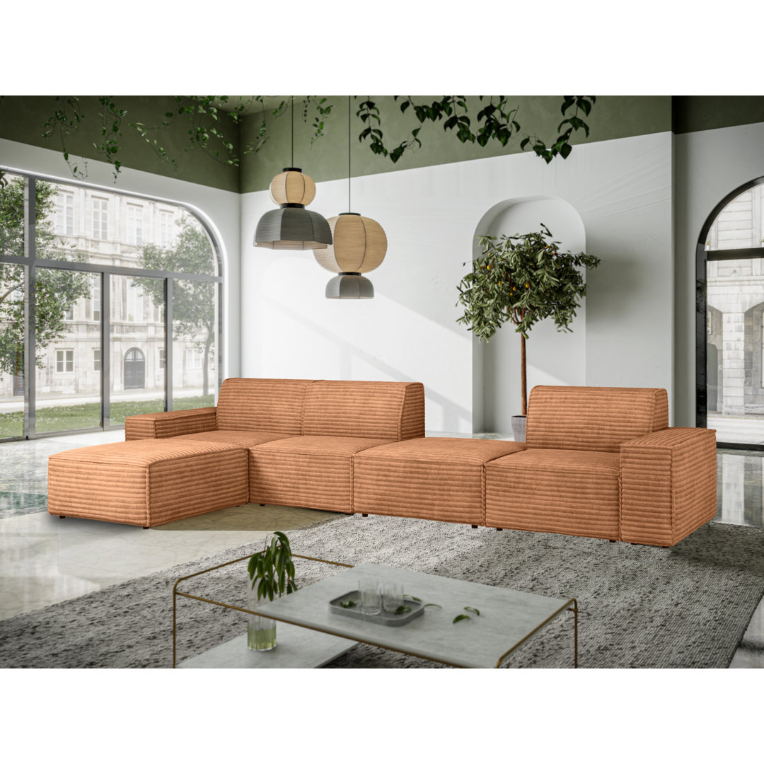 Modulares Ecksofa Matinoula aus Kord