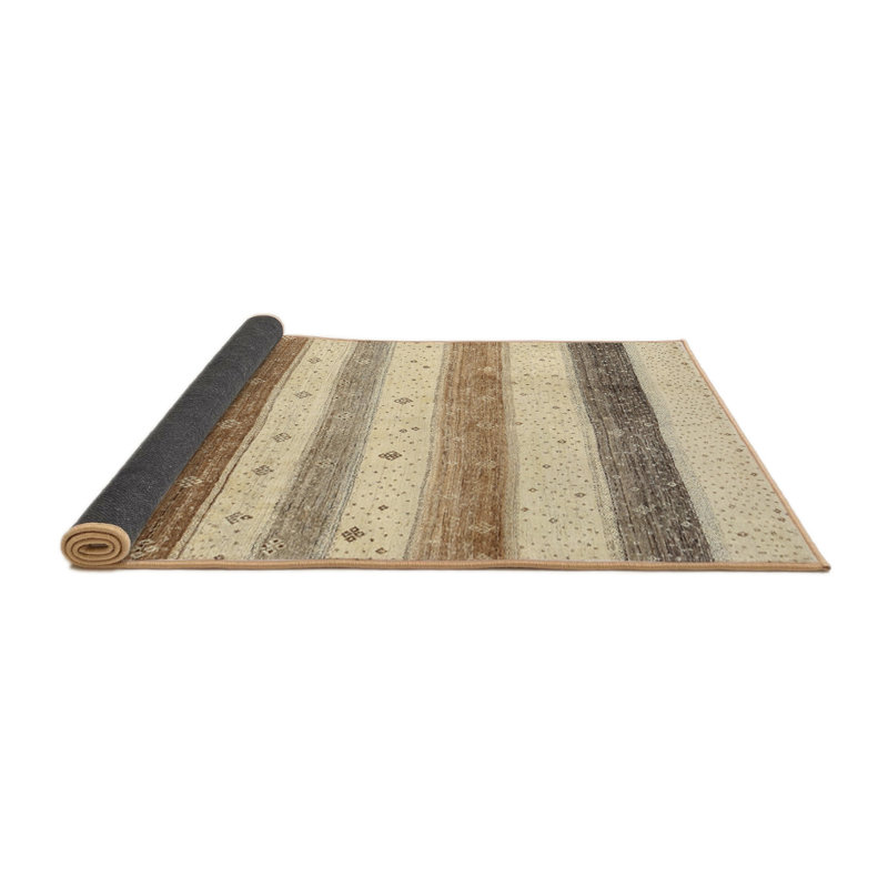 Tapis beige/gris contemporain, Rond 6 pi