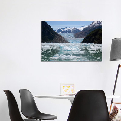 South Sawyer Glacier And Bay Full Of Bergy Bits, Tracy Arm-Fords Terror Wilderness, Tongass National Forest, Alaska by Matthias Breiter - Wrapped Canvas Print