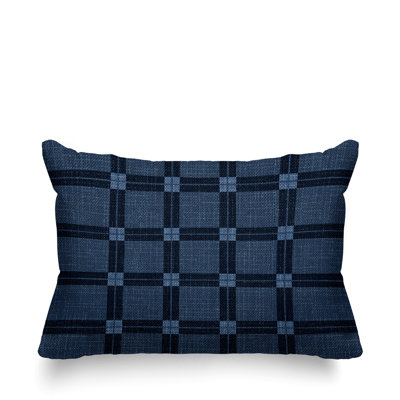 Plaid Indoor/Outdoor Lumbar Throw Pillow