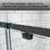 privdr 44"-48" W X 71" H Pivot Swing Semi-Frameless Shower Door with 1/4" Tempered Clear Glass