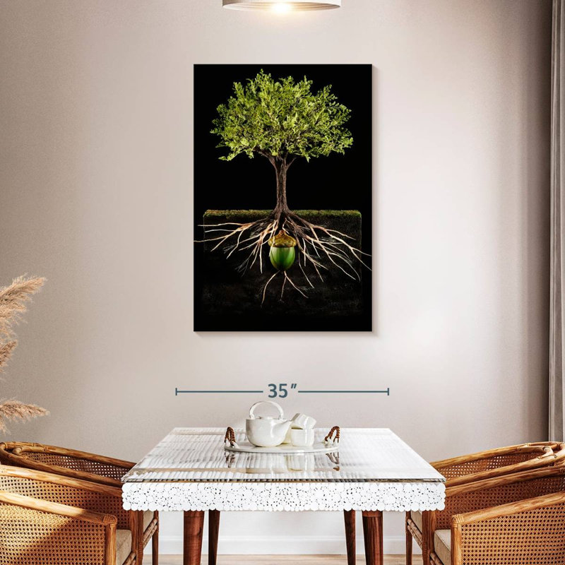Acorn Under A Tree, 45" H x 30" W