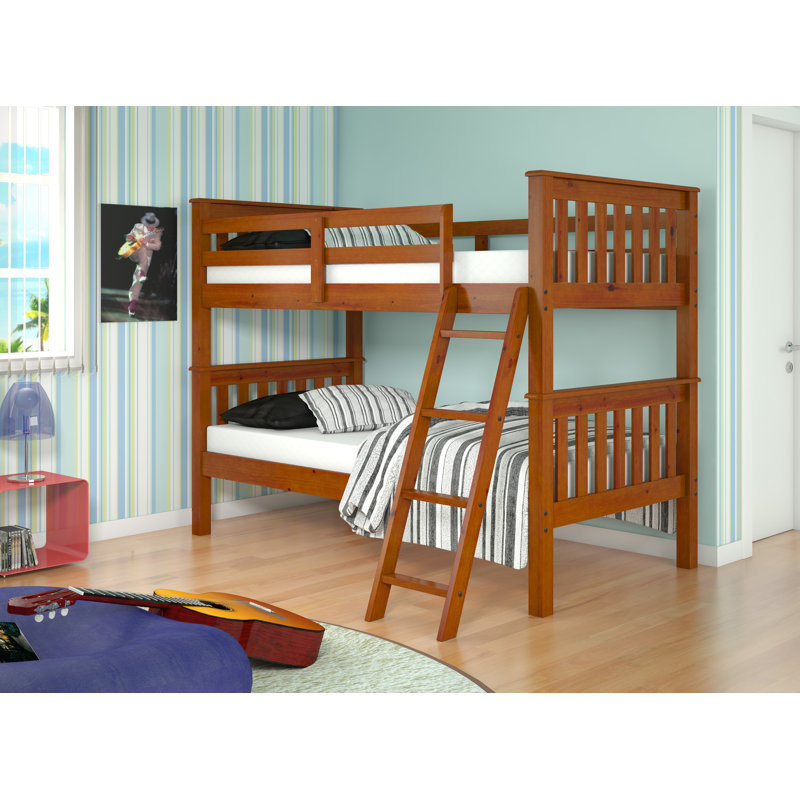 Mahaska Twin over Twin 2 Drawer Solid Wood Standard Bunk Bed by Harriet Bee