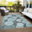 Machine Washable Indoor/Outdoor Chantille Teal Rug-1576197403
