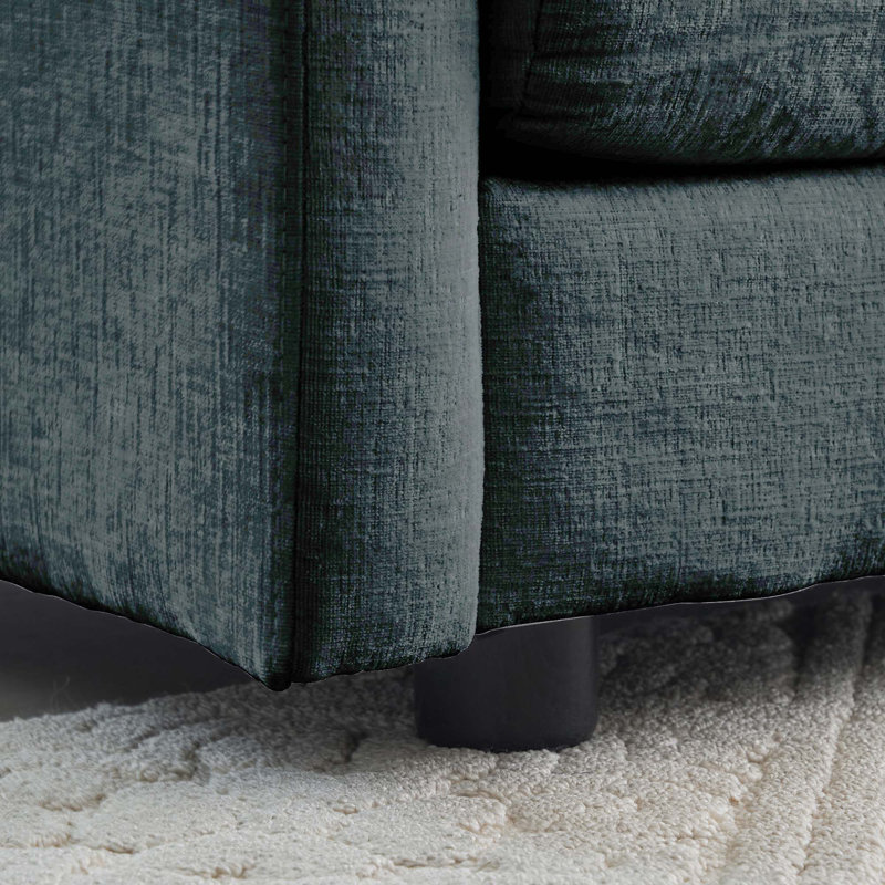 4 Seater Free Combination Modular Sofa Couch, Black Chenille