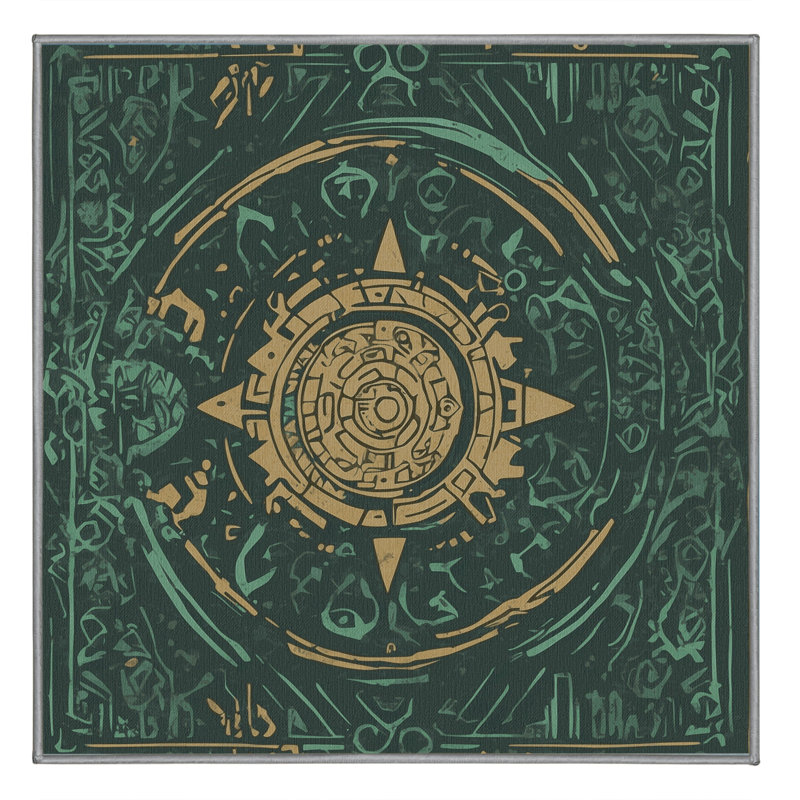 Path Of Light Rug, Square 4'