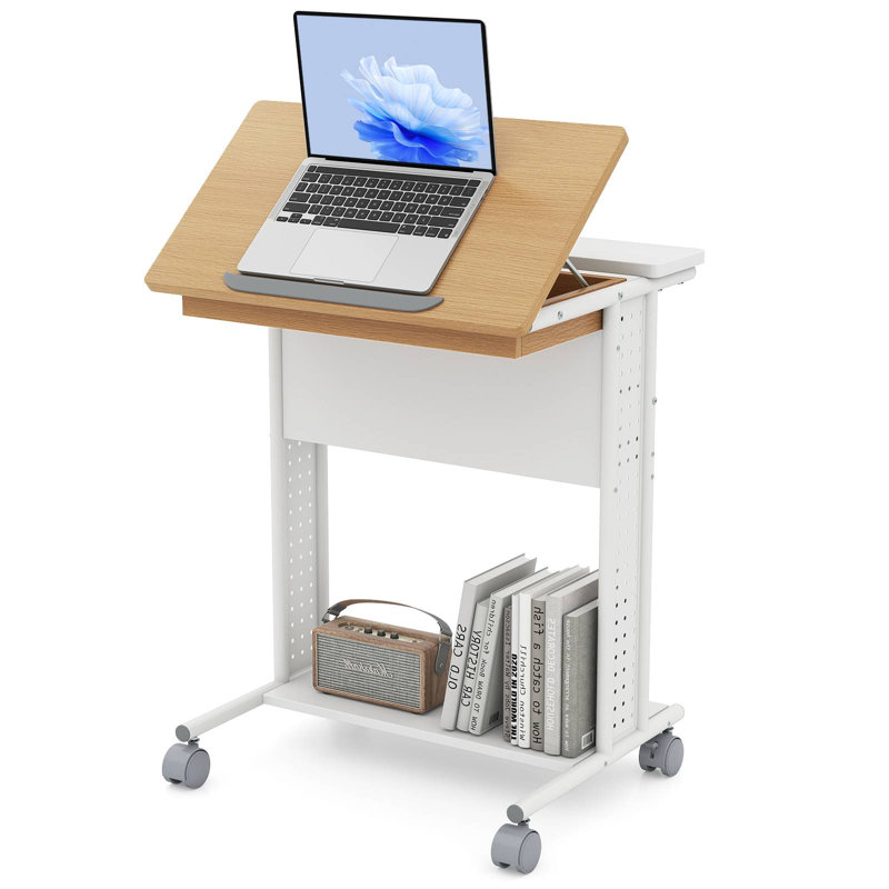 Adjustable Metal Base Computer Desk