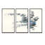 Aquarelle grise grise III - ensemble d'art mural sur toile traditionnel encadré de 3-82410438-82410298