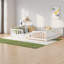Lits Queen multifonctionnels, cadre de plancher en bois de pin, chambre d'enfant moderne