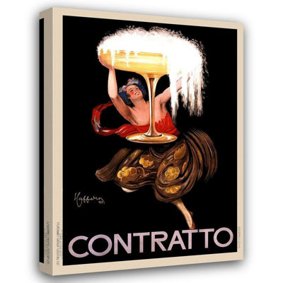 Art Direct Cappiello, Leonetto, reproduction d'art sur toile, Contratto Champagne, 1922