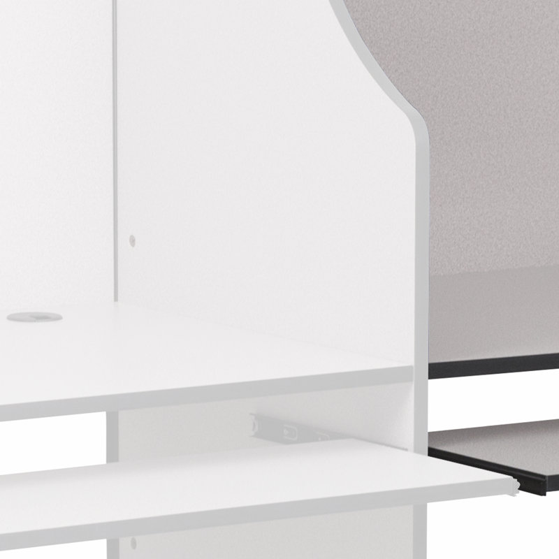 Wright Add-On Study Carrel, Black