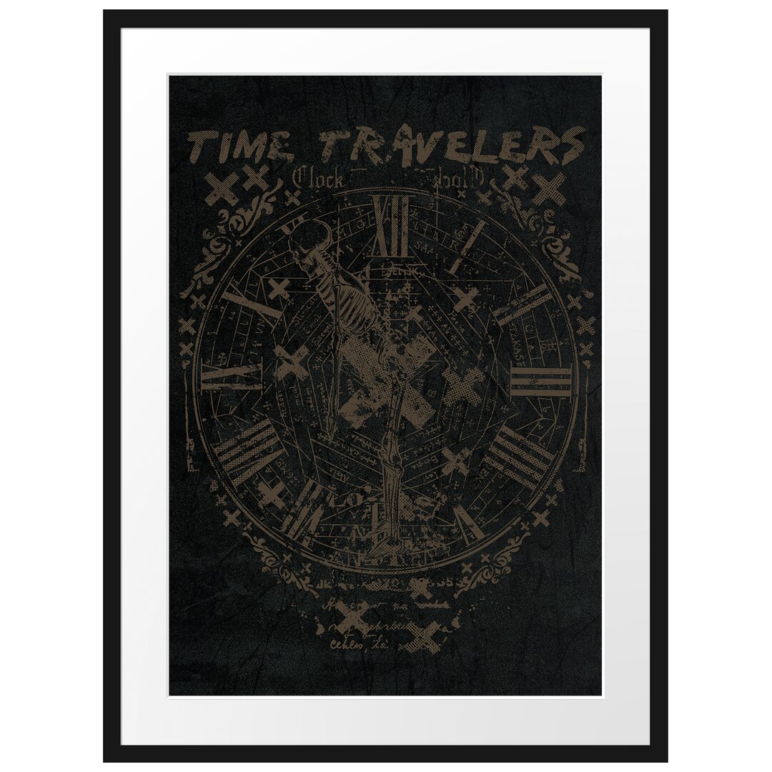 Gerahmtes Poster Time Travelers Black