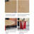 Solid wood dining table with red legs-592853151