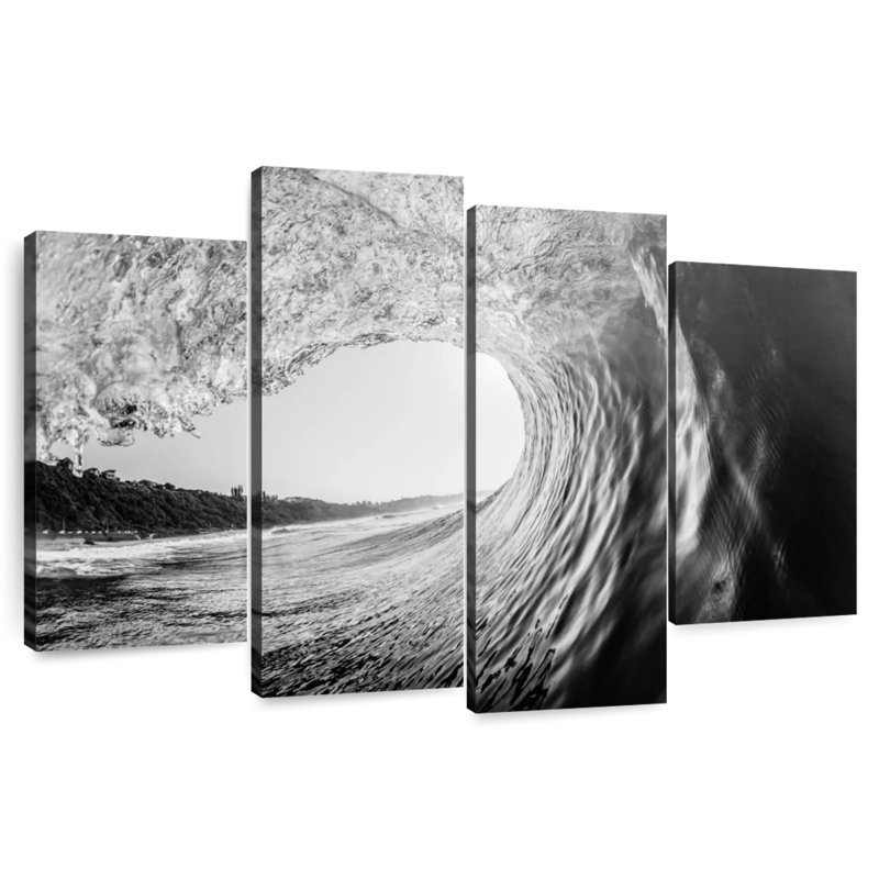 Monochrome Ocean Wave, H 18 po x l 30 po