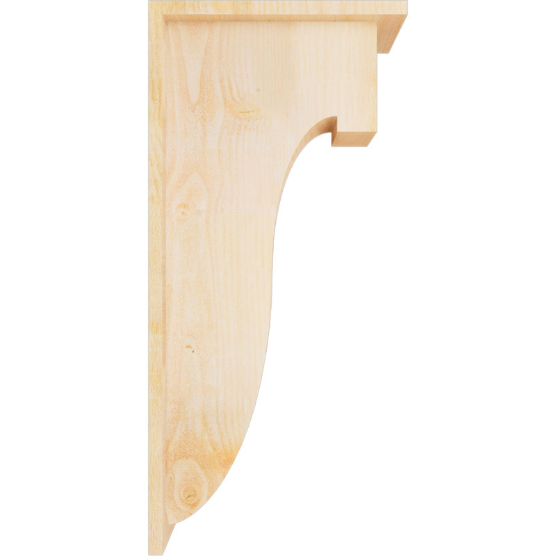Del Monte Corbel w/Backplate, 30" H x 6" W x 14" D, Douglas Fir, Rough Sawn