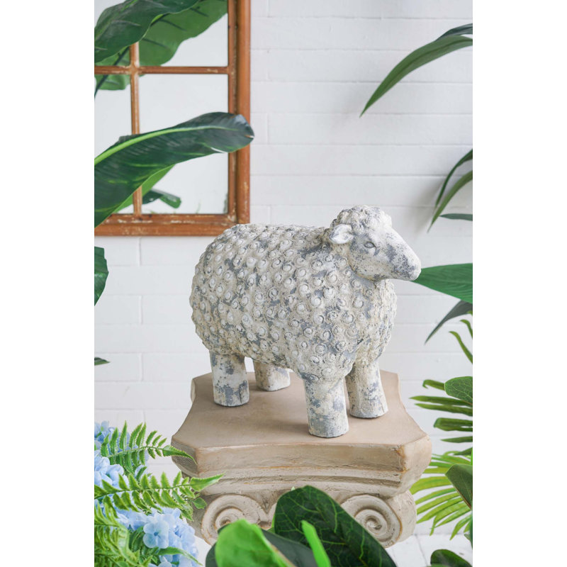 Figurine 1pc en forme de mouton durable pour décoration et cadeaux, 13.8" H x 18.1" W x 9.6" D