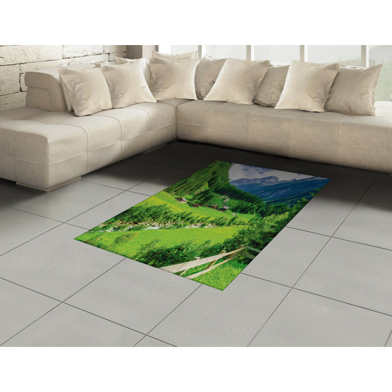 Mountain Nature High Density Long Fiber Poly Threads Decorative Area Rug Carpet, Rectangle 4' x 5'8"