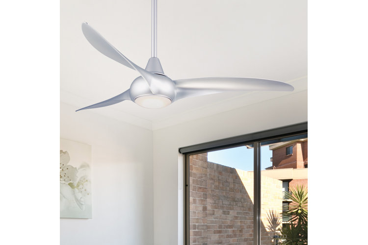 52" Wave 3 - Blade LED Propeller Ceiling Fan with Remote Control and Light Kit Included