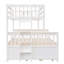 Lit simple superposé simple avec lit gigogne simple, lit superposé séparable avec tiroirs pour la chambre à coucher - Blanc-1513919537