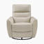 Fauteuil inclinable et oscillant pivotant en cuir fleur de qualité supérieure et moderne de 35,5 po avec pivot à 360 degrés Marianna-859373646