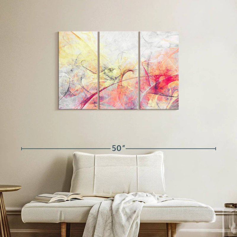 Avery, couleurs douces et abstraites, H 24 po x l 38 po