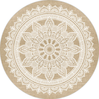 Valeria Round Vinyl Area Rug
