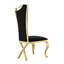 Chaise d'appoint en velours noir Hudayfi