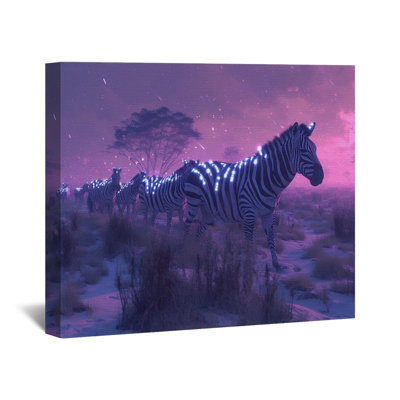 \"Zèbres lumineux\" sur toile