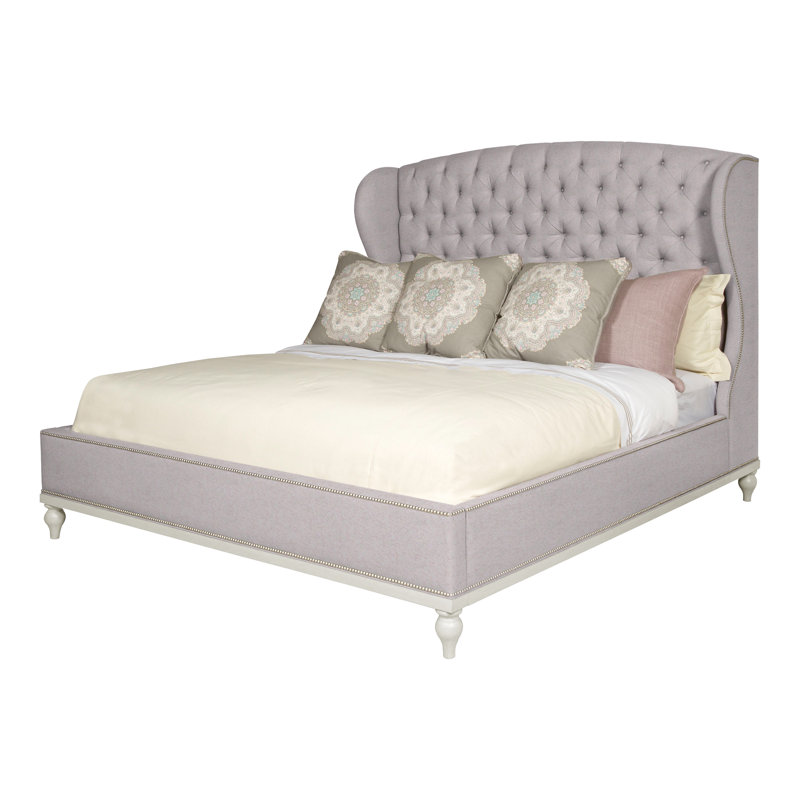 Emma Queen Upholstered Panel Bed, Navajo, Yes, Nadia Linen