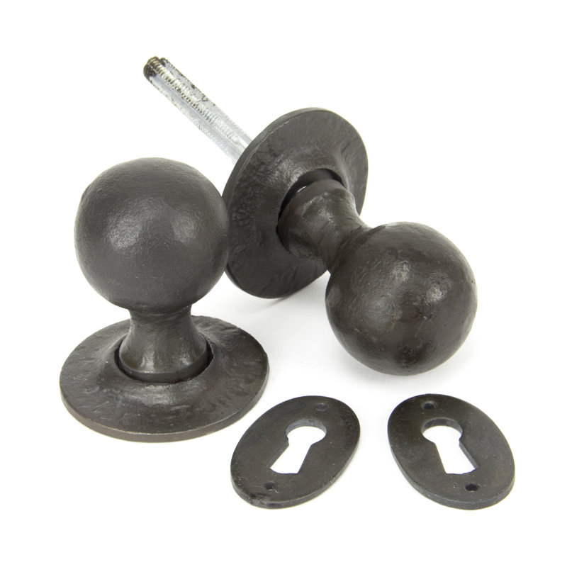 Round Interior Mortise Door Knob, Beeswax