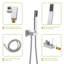 Pomme de douche double - Système de douche carré à fixation au plafond de 16 pouces avec valve brute-118534803