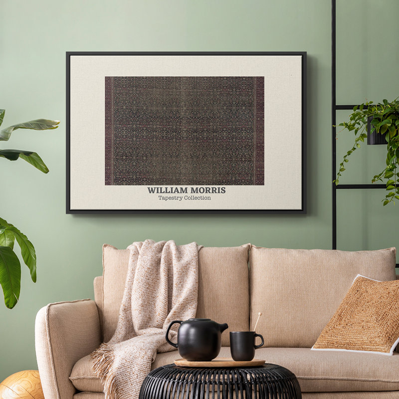 Abstrait rétro - L, Toile avec cadre flottant noir, H 17 po x l 25 po x P 2 po