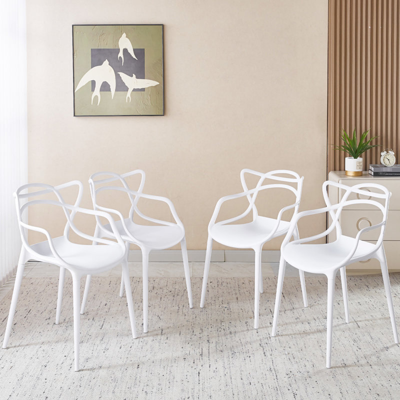 4-Piece Plastic Dining Chairs