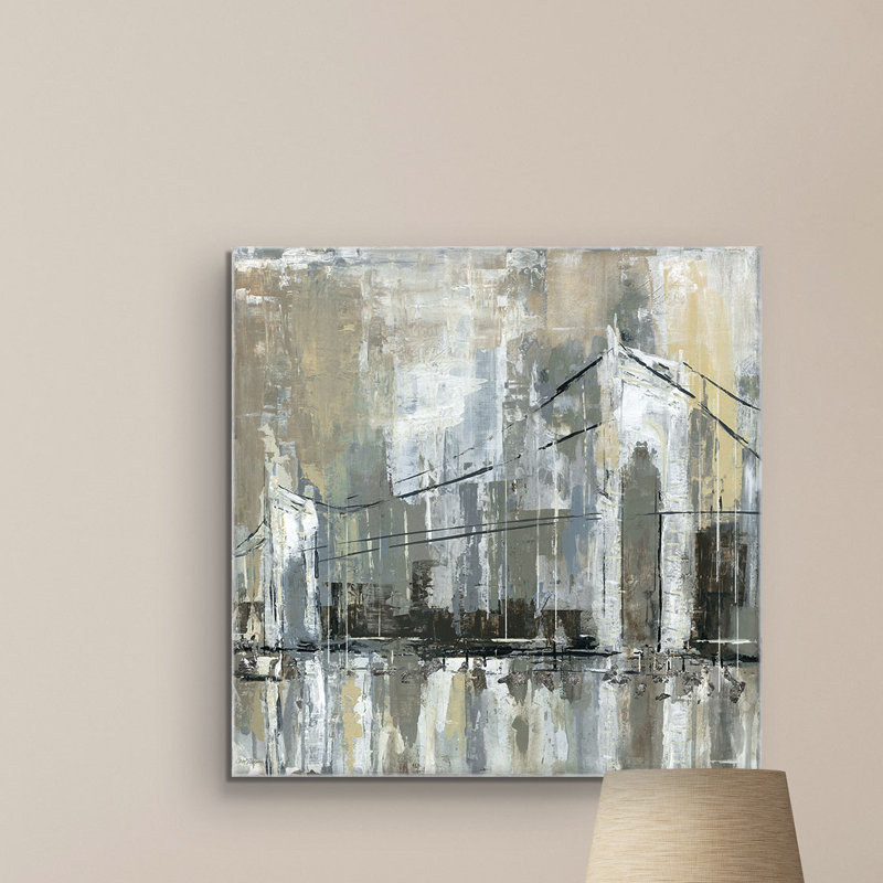 « midtown bridge i », reproduction de peinture à l’acrylique sur toile tendue, H 24 po x l 24 po x P 1,5 po