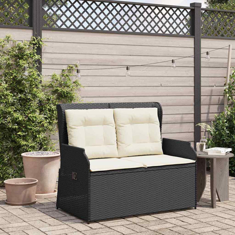 Garden Bench, Cream, Black