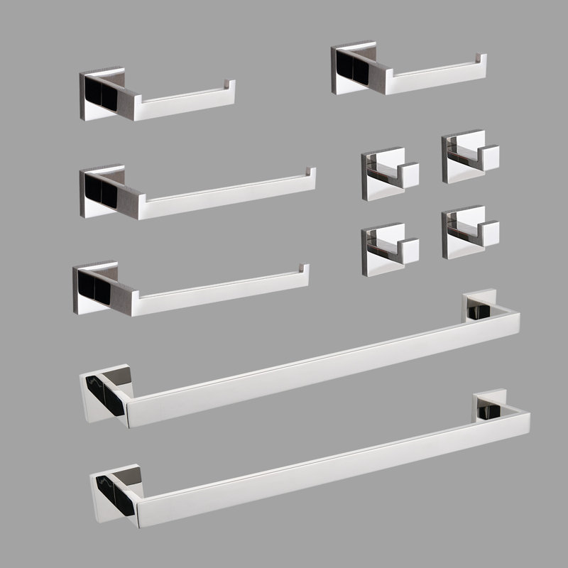 10 - Piece Bathroom Hardware Set, Chrome