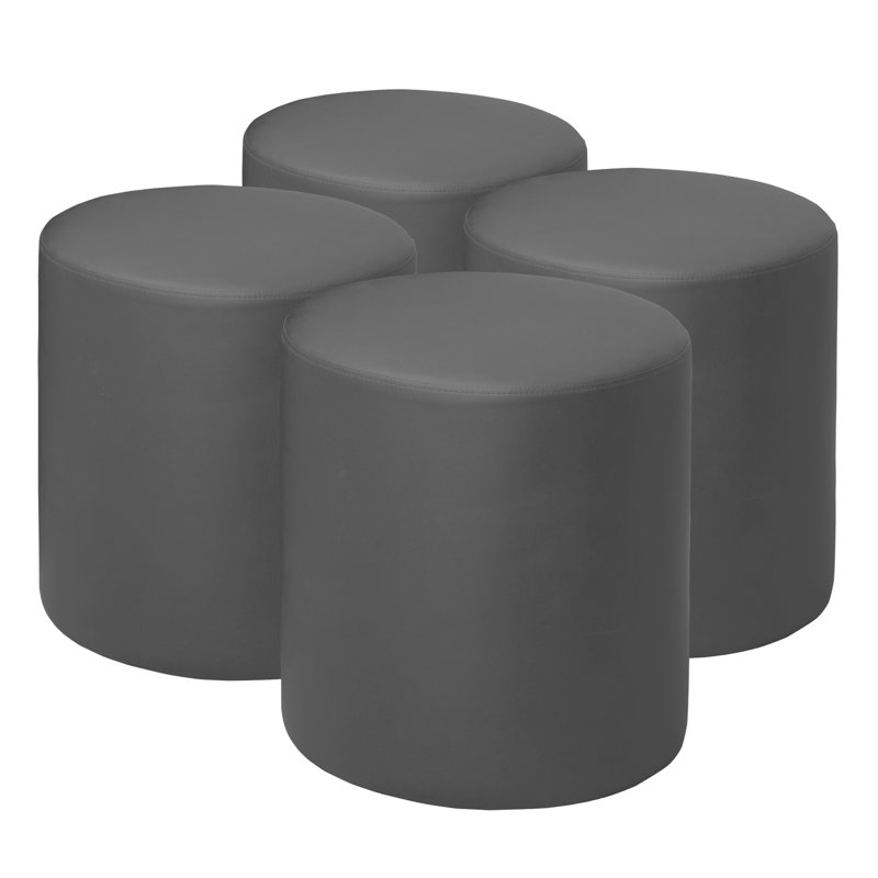 Regency Logan Round Stool Ottoman, Gray