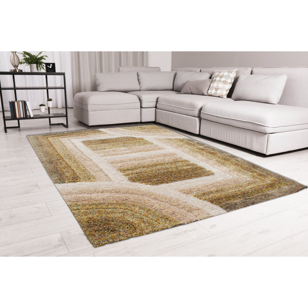 Teppich Appy in Braun/Beige/Gelb