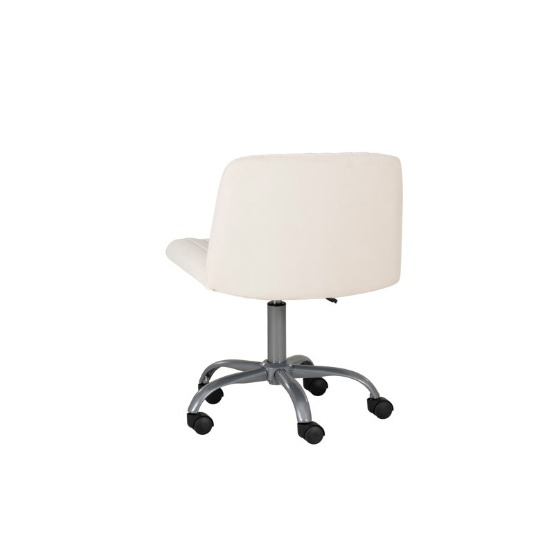 Morency Swivel Office Chair, Cream