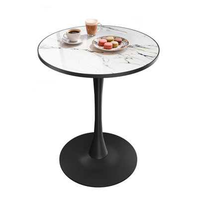 Round Marble Top Metal Base Dining Table