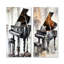 Midnight Black Piano Tranquility I - ensemble de 3 impressions de musique en métal-918032919