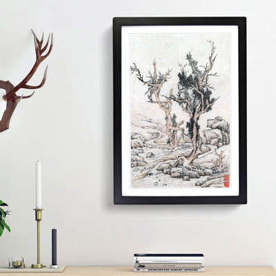 Old Trees by Wen Zhengming - Picture Frame Painting Print