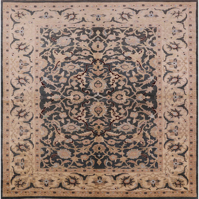 Tapis ivoire / bleu marine Rodolf
