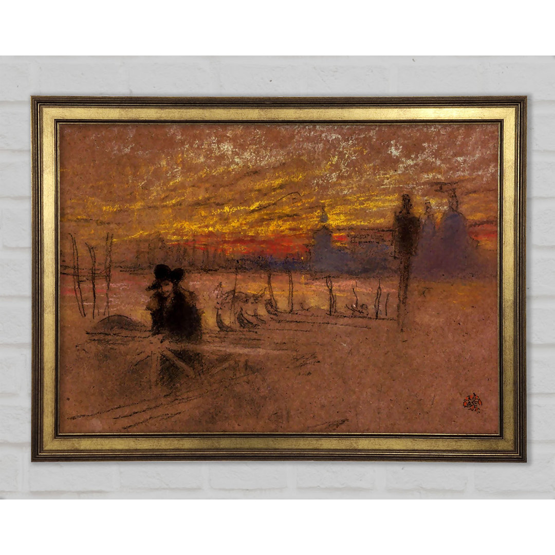 Whistler Sunset Rot und Gold - Einzelner Bilderrahmen Kunstdrucke